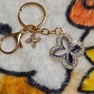 Gold and Silver Floral Key Holder